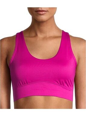 NWT Women's Avia Orchid Glow Hot Pink Twist Back Seamless Sports Bra Size Medium